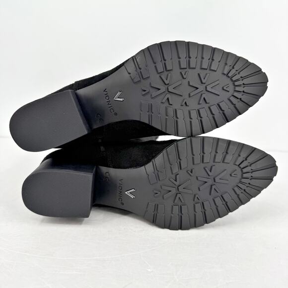 Vionic Women Bixby Knee High Boot 8.5 Wide WC Black Suede Water Repellent NWOB - Picture 10 of 11